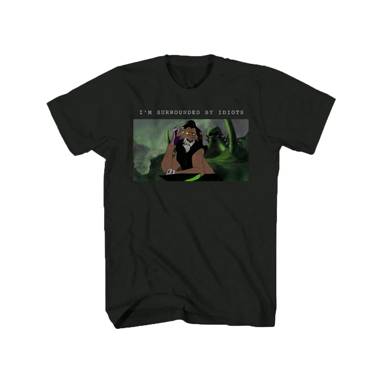 Disney The Lion King Scar I'm Surrounded By Idiots Graphic T-Shirt Small