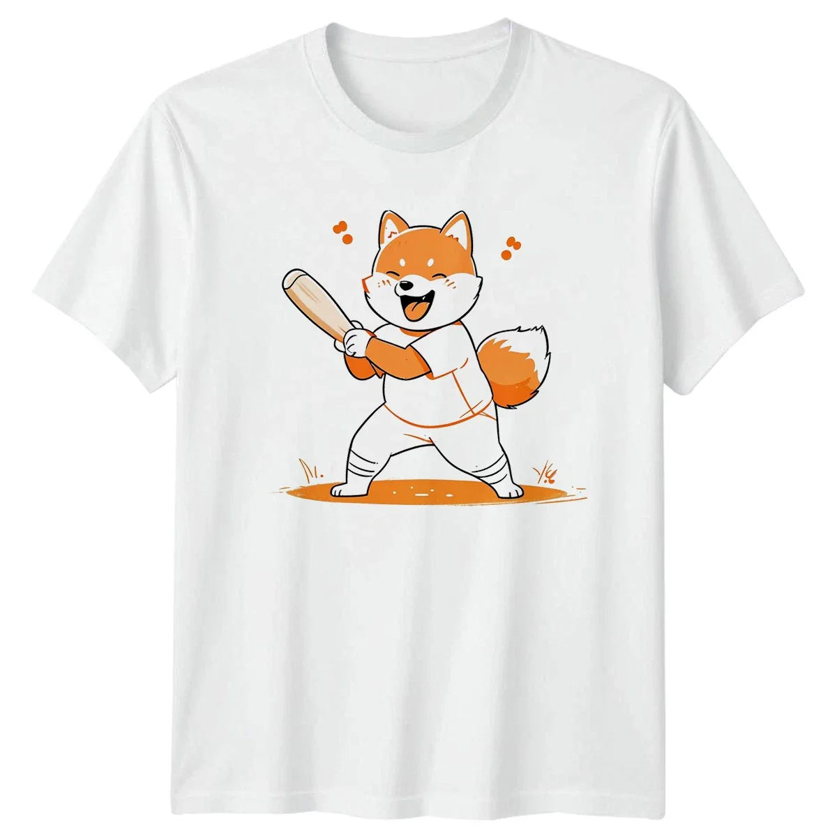 Kawaii Shiba Inu Cricket Player T-Shirt Shiba Inu Cricket Birthday Gift For Him