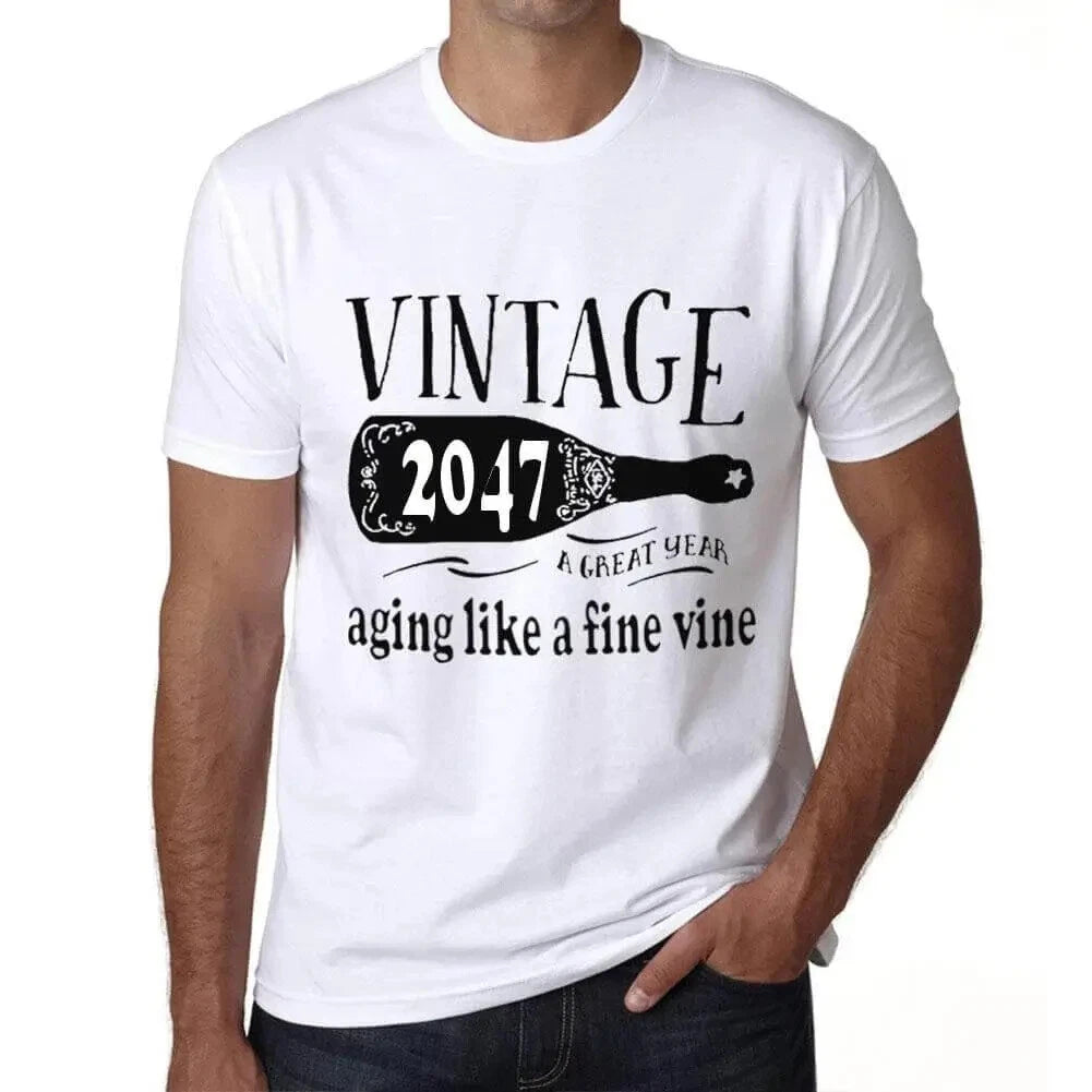 Men's Graphic T-Shirt Aging Like A Fine Wine 2047 Eco-Friendly Limited Edition