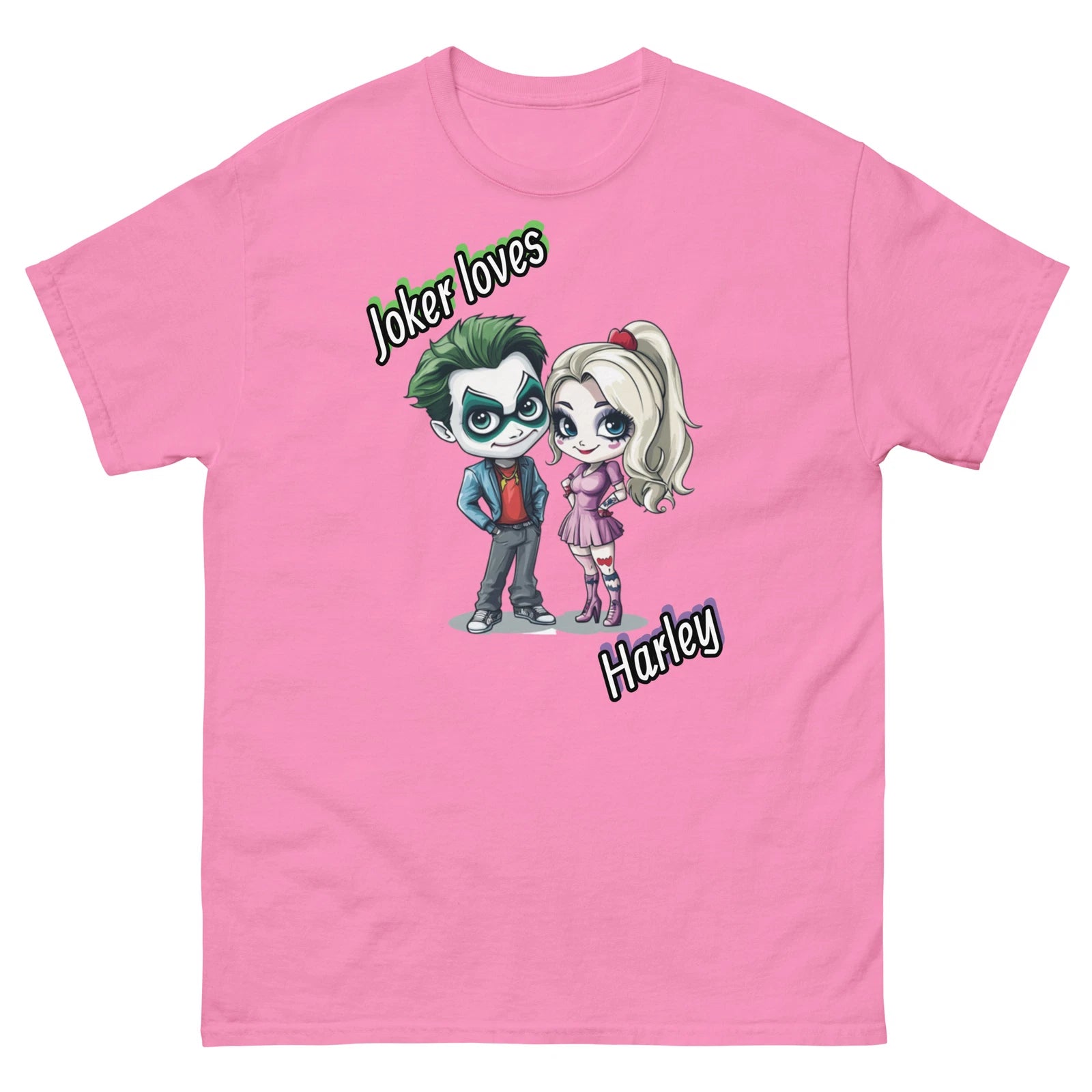 The Joker and Harley Quinn Tee, DC Comics, Joker and Harley Chibi Tshirt, Unisex