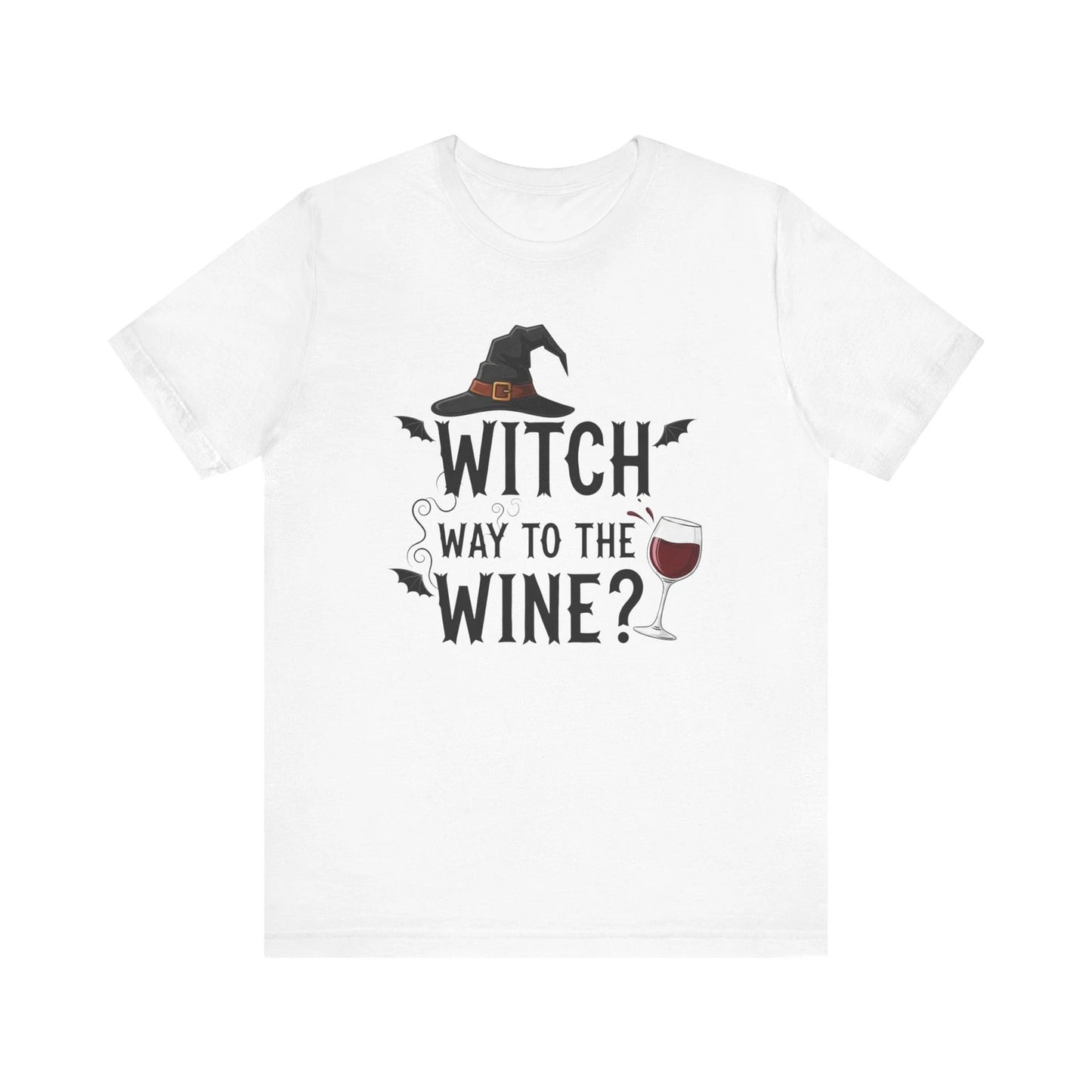 Witch Way to the Wine T-Shirt, Unisex Halloween Graphic Tee