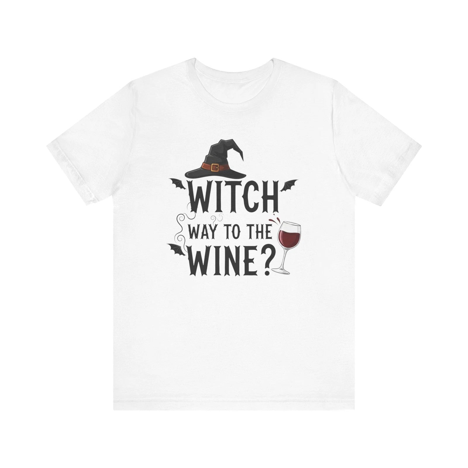 Witch Way to the Wine T-Shirt, Unisex Halloween Graphic Tee