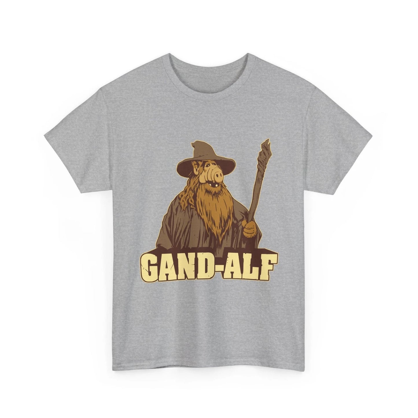 T-shirt Alf & Gandalf pun in ironic Gand-ALF 100% cotton sizes S-XL++ unisex