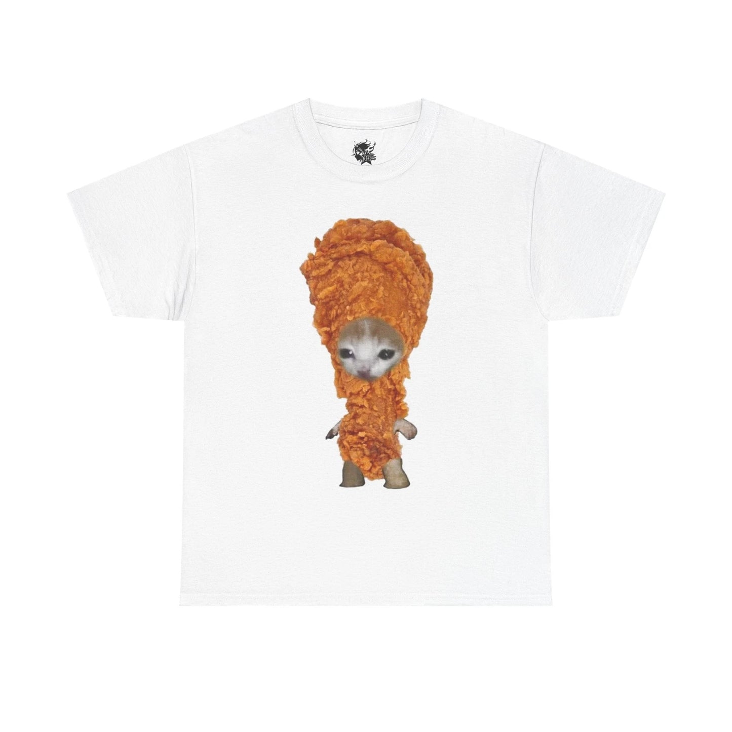 Cute Kitty Drumstick Meme Heavy Cotton Tee