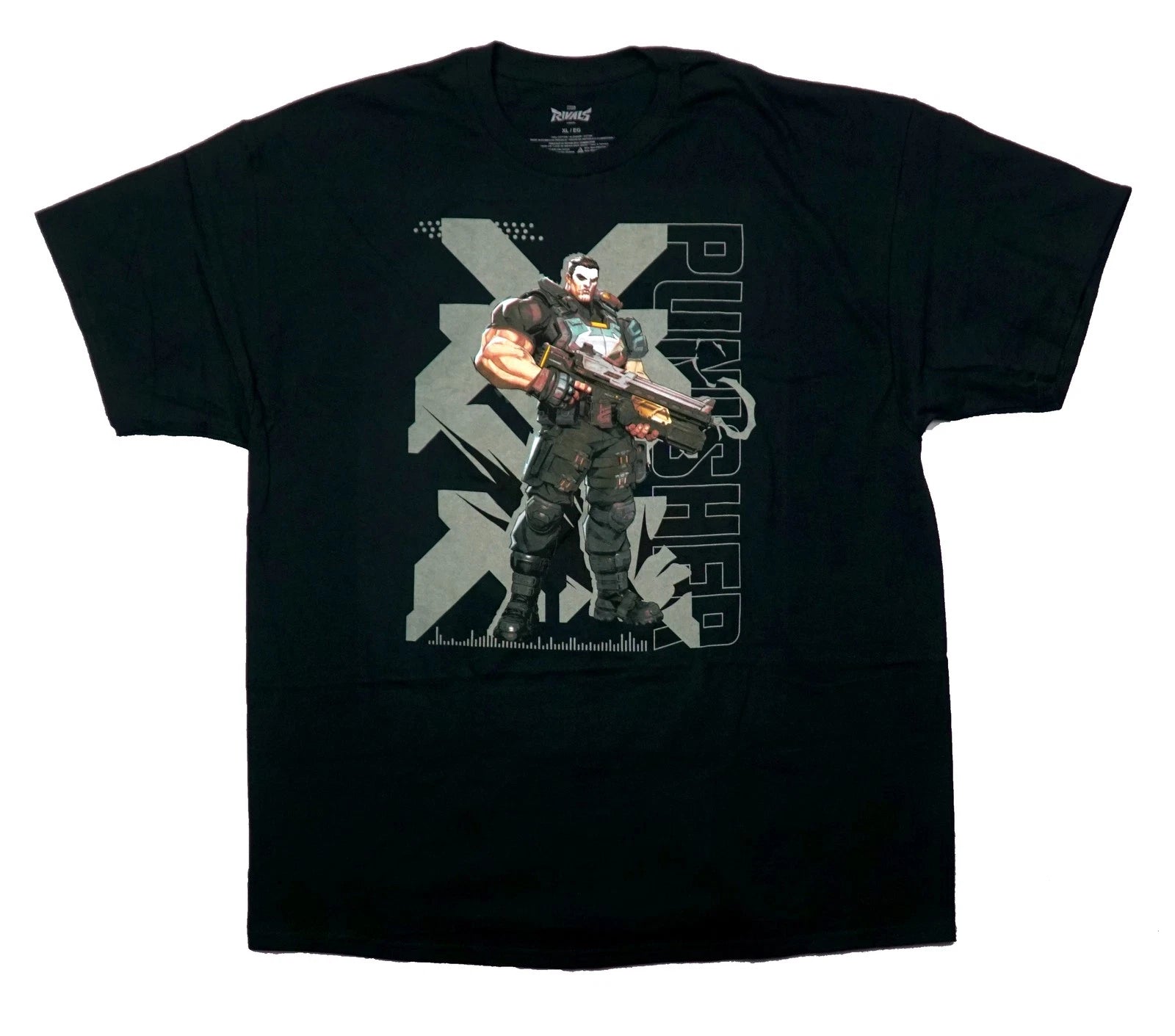 Marvel Rivals New Adult T-Shirt - Full Tactical Image of Punisher by Name