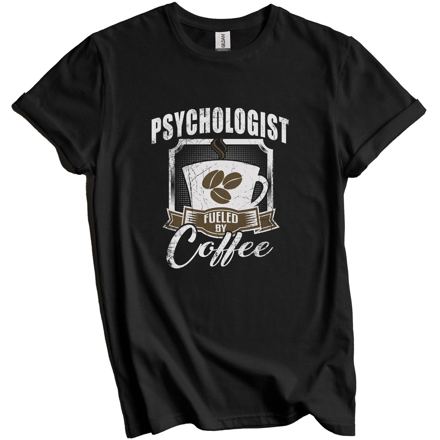 Psychologist Fueled By Coffee Funny T-Shirt Gift for Psychologist