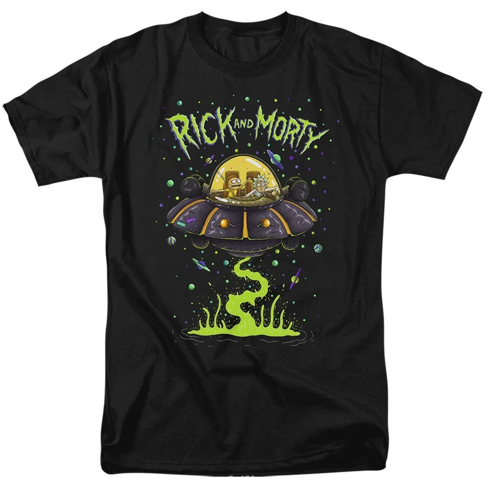 Rick and Morty UFO Men’s T-Shirt S-5XL Officially Licensed Cartoon Tee