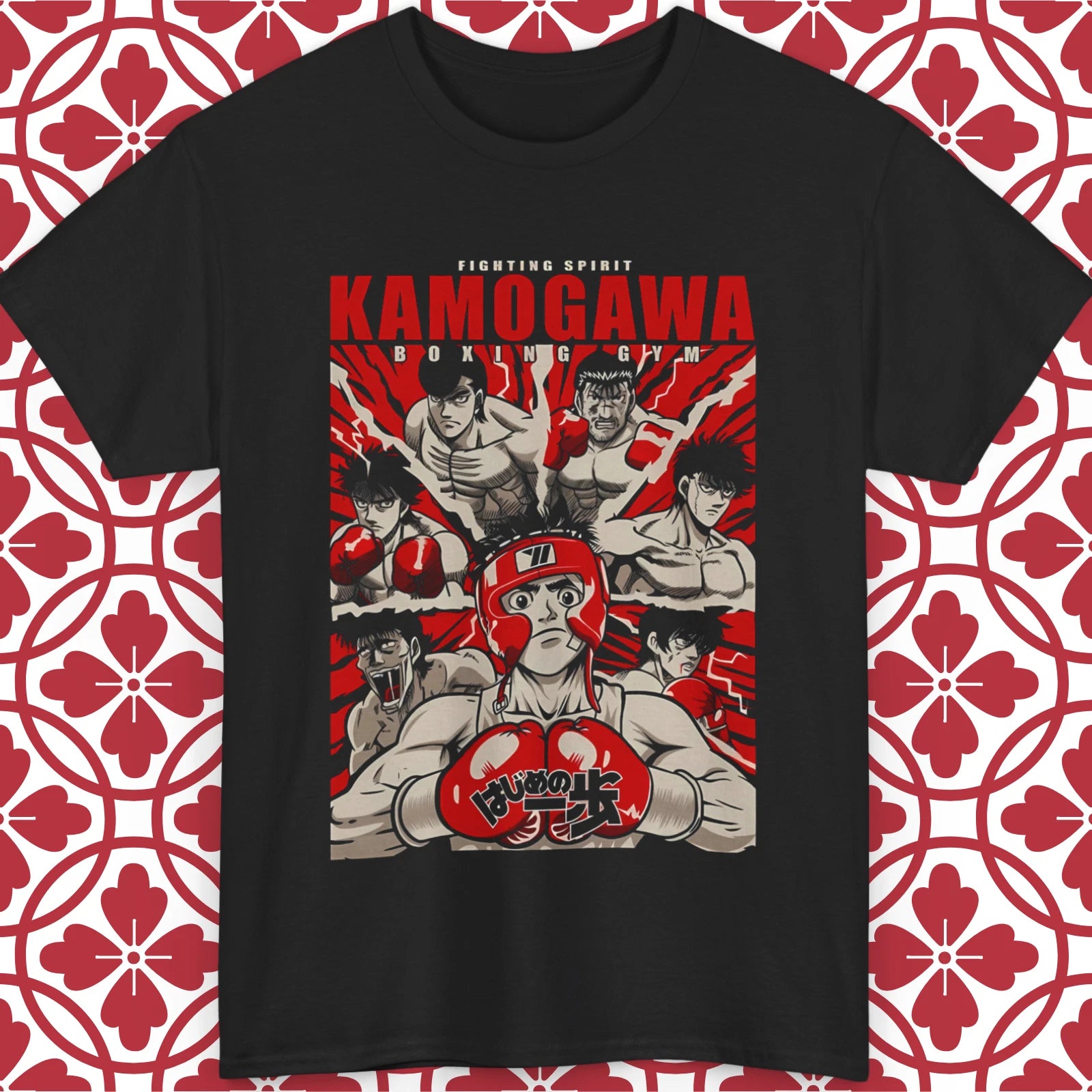 Hajime No Ippo Anime T-Shirt Fighting Spirit Kamogawa Boxing Gym Unisex S-5XL