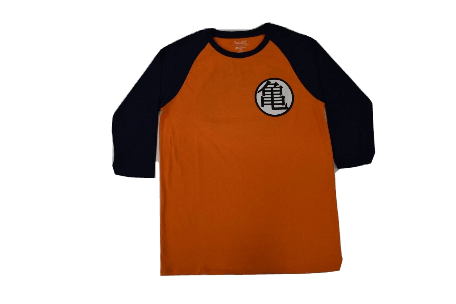 Dragon Ball Z Mens Orange DBZ 3/4 Sleeve Raglan Shirt NWT S