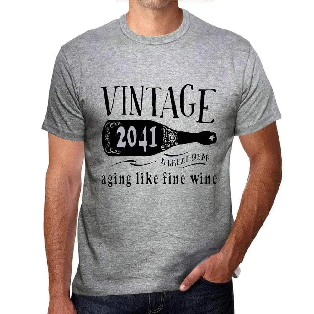 Men's Graphic T-Shirt Aging Like A Fine Wine 2041 Eco-Friendly Limited Edition