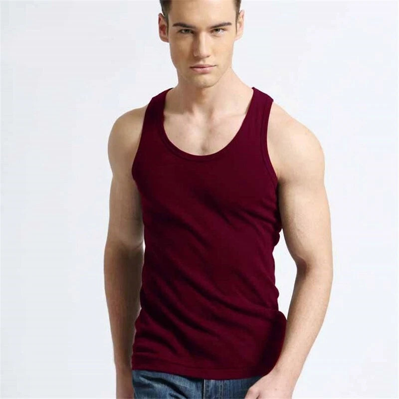VESTS WHITE VEST 100% MEN RIBBED PLAIN COTTON VESTS MENS