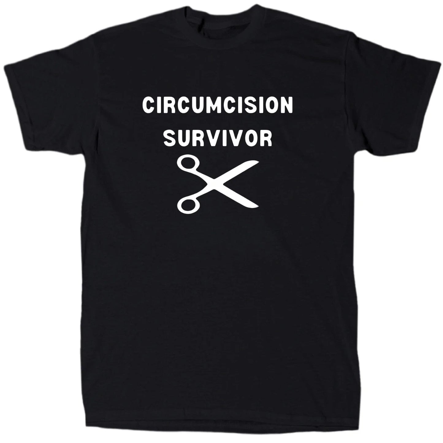 Circumcision Survivor Men’s Funny Novelty T-Shirt - Cotton - Gift - Crew