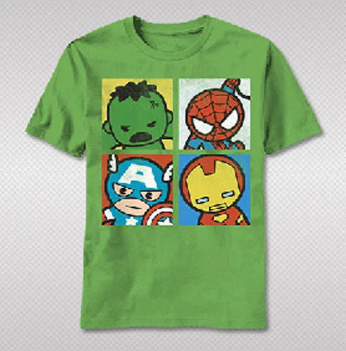 Marvel Kawaii Avengers T-shirt Licensed NEW