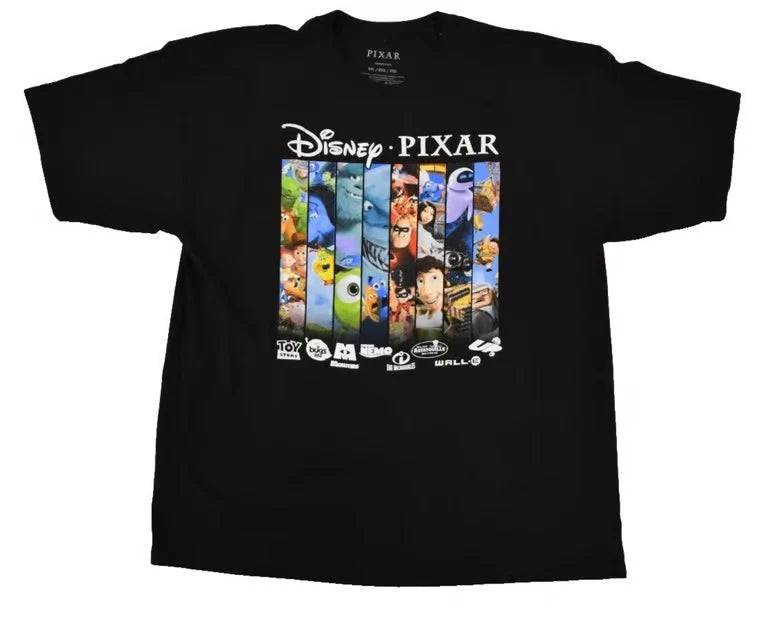Disney Pixar Mens Movie Mash-Up Toy Story Bug's Life Wall-E UP Shirt NWT 2XL