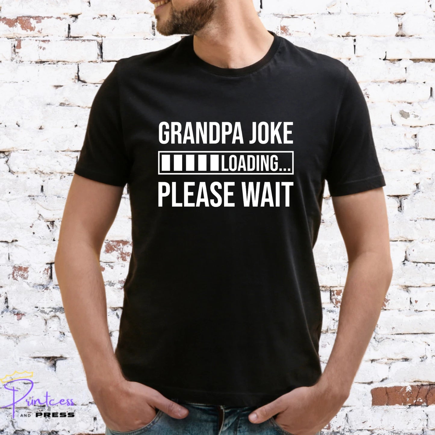 GRANDPA JOKE LOADING T-SHIRT, Gift for him, GRANDAD, XMAS, FATHERS DAY