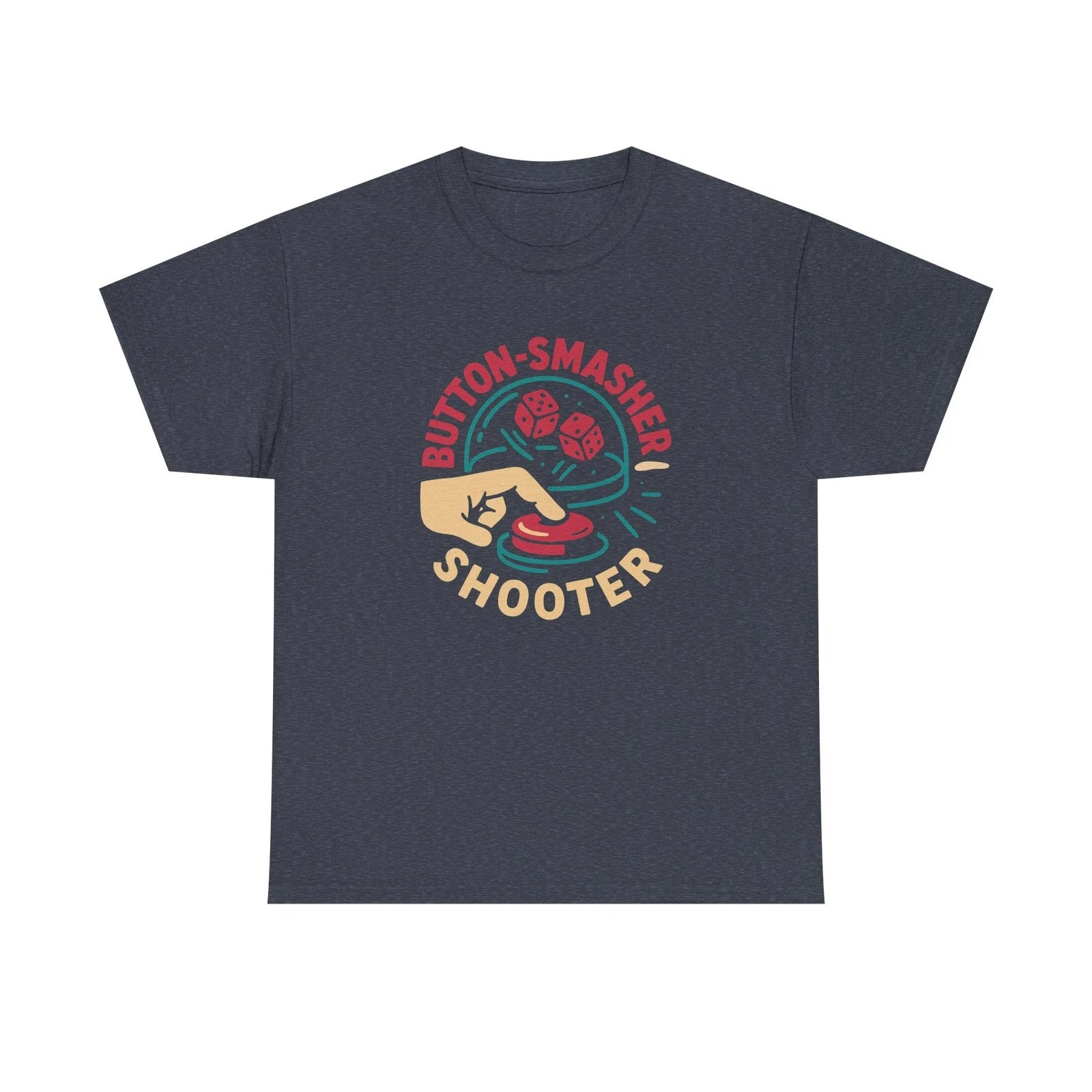 Button Smasher Shooter Tee - Fun Bubble Craps T-Shirt, Funny Casino