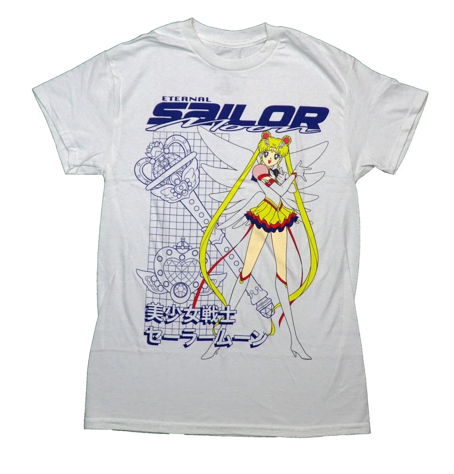 Sailor Moon New Adult T-Shirt - Eternal Sailor Moon Standing Outlined Eternal