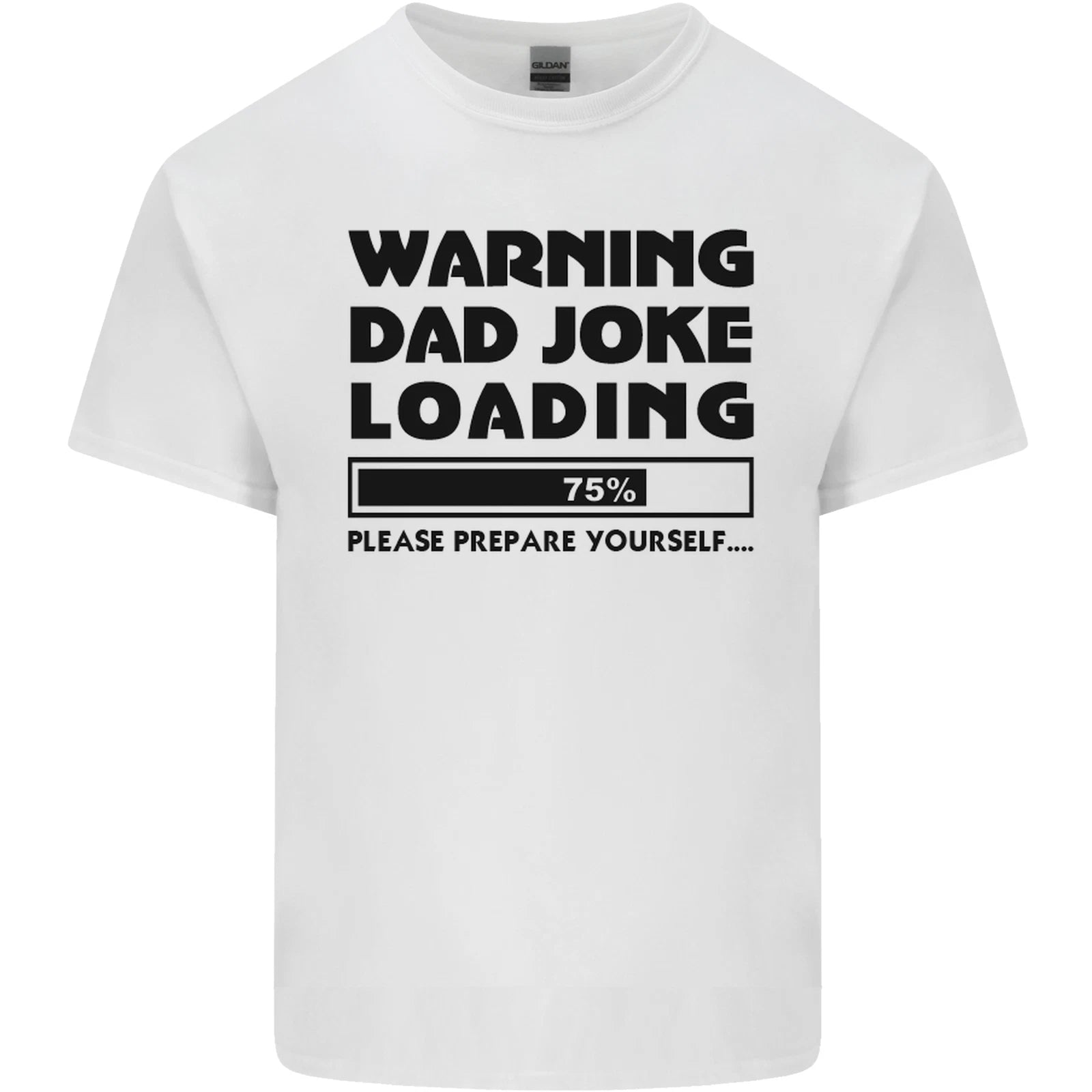 Warning Dad Joke Loading Fathers Day Funny Mens Light Cotton T-Shirt