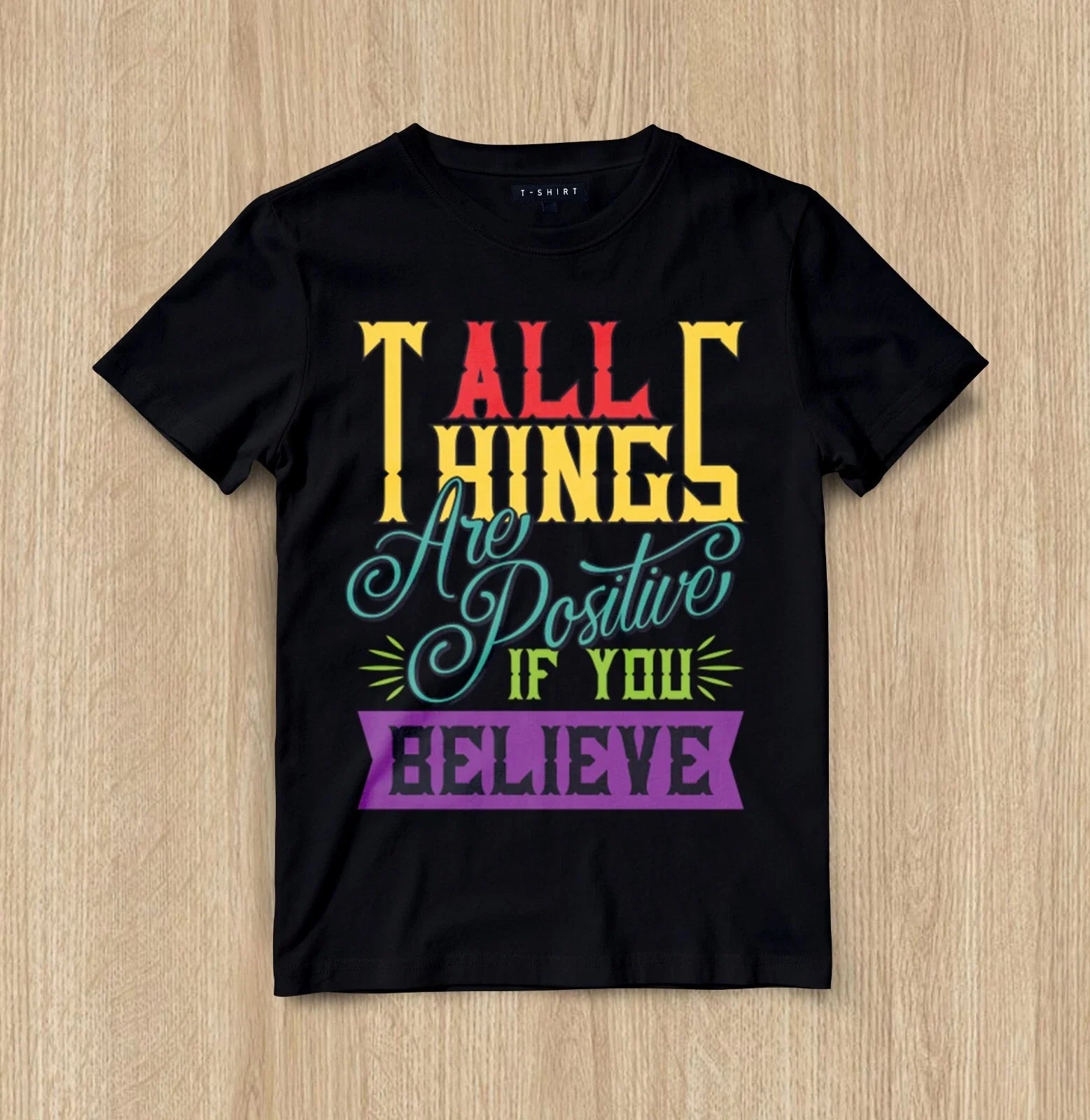 Custom The Magic of Positivity T-shirt Design Unisex Jersey Short Sleeve Tee