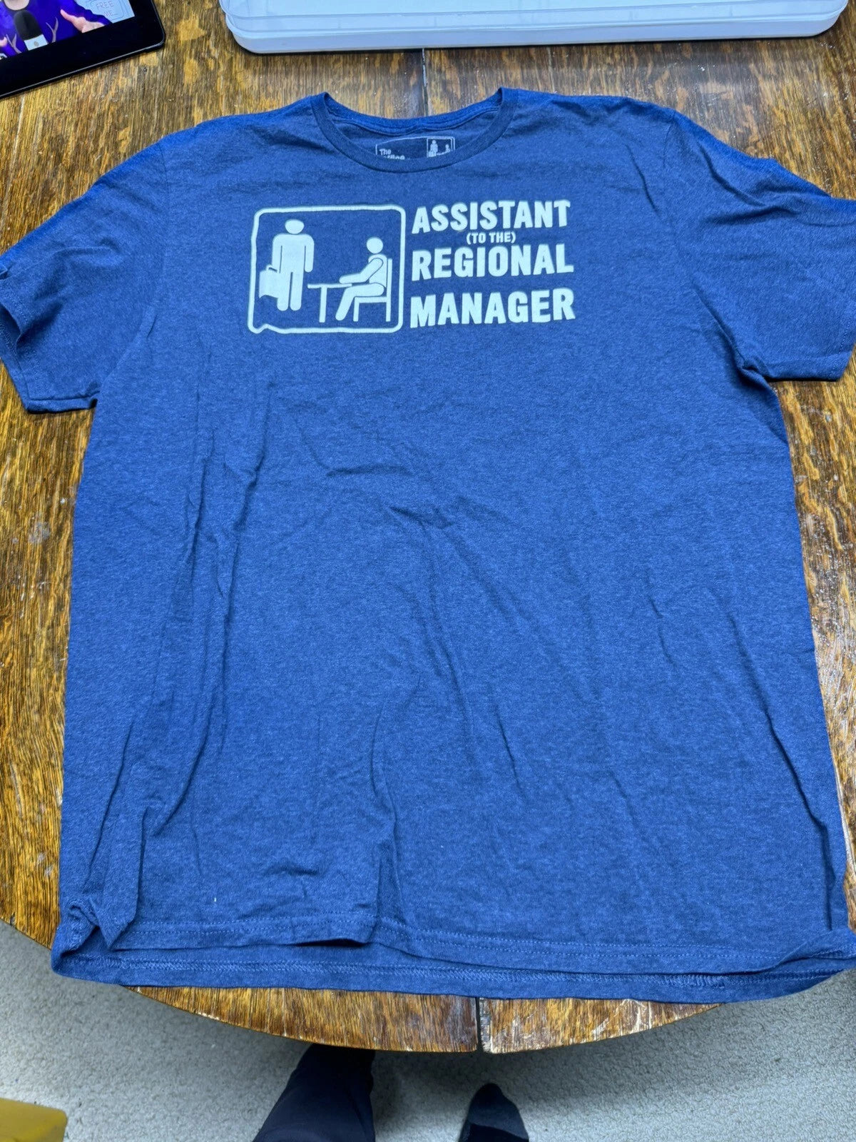 Assistant to the Regional Manager T Shirt Mens XL The Office NBC Blue