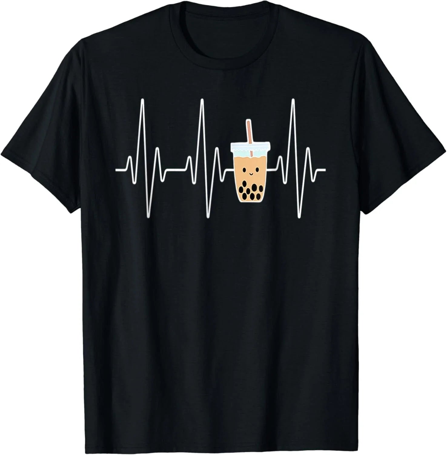 Cute Heartbeat Bubble Tea Boba Milk Tea Kawaii Gift Idea Gift Unisex T-Shirt