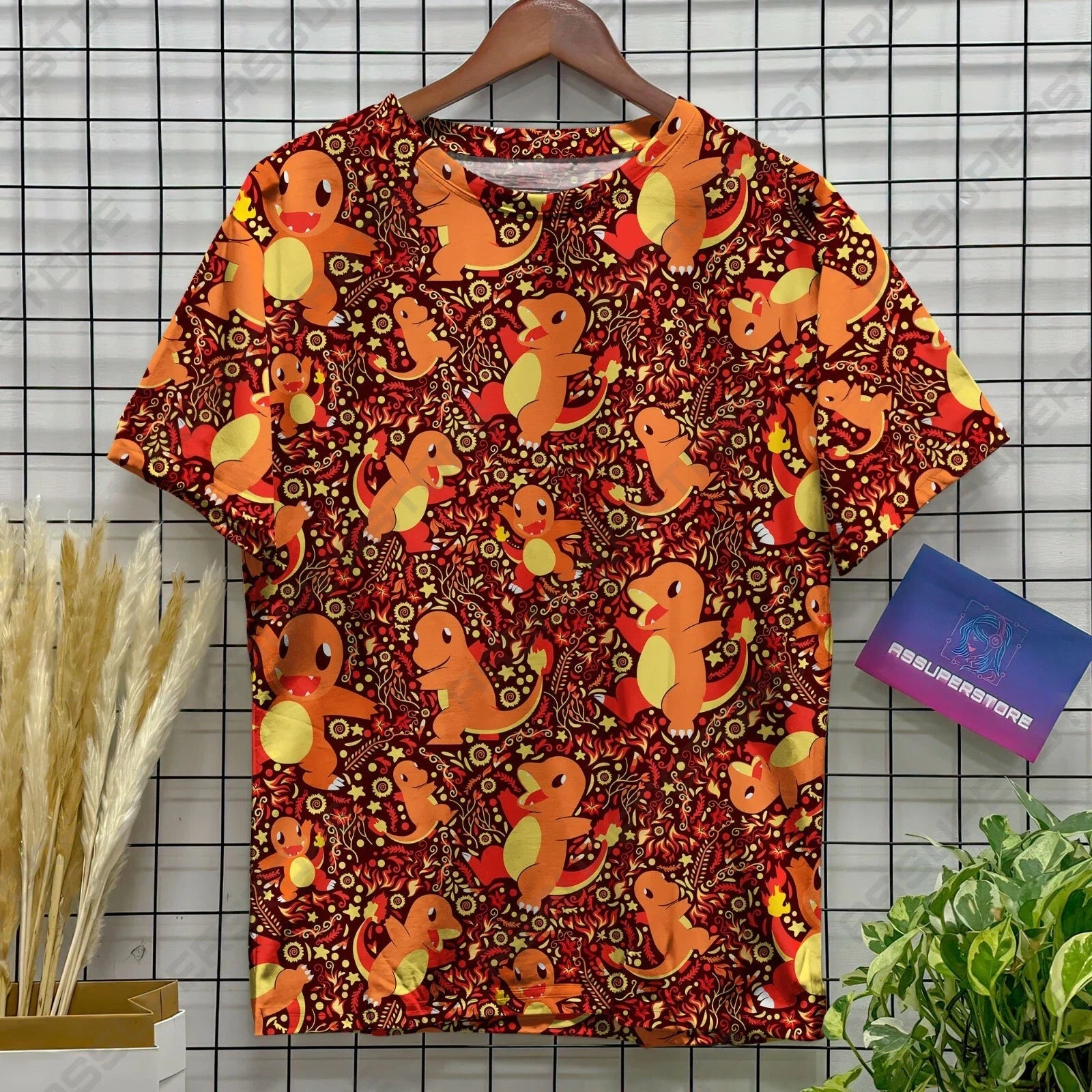 Charmander Kawaii Funny Tshirt Charmander Dragon Fire Design Tshirt Friend Shirt