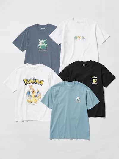 UNIQLO Pokemon UT Graphic T-Shirt Pikachu etc XS-3XL Men 4 Colors from Japan NWT