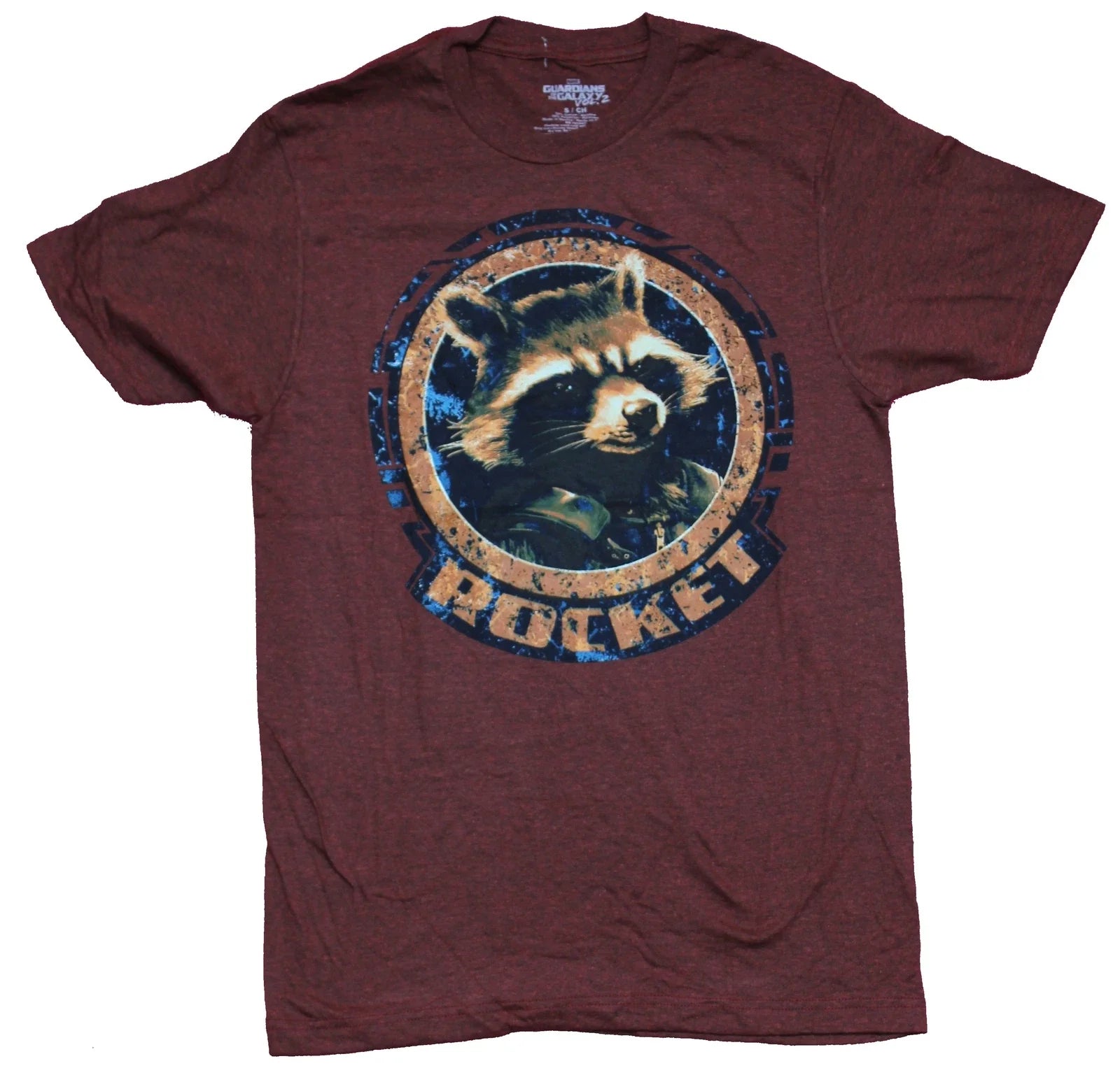 Guardians of The Galaxy New Adult T-Shirt - Rocket Raccoon In Circle