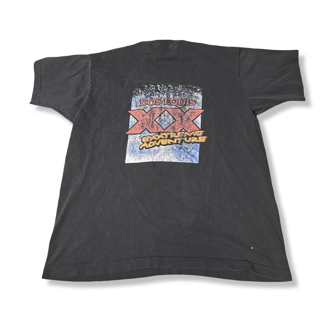 VTG 90s Dos Equis Exxtreme Adventure Mexican Beer 2 Sided Single Stitch Tee XL