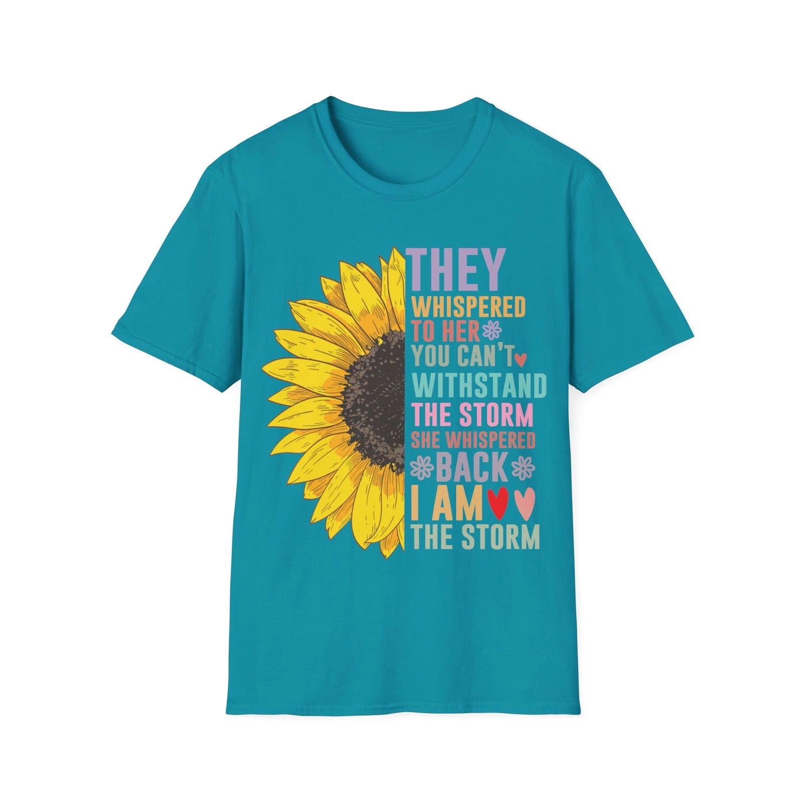 Postive Quote Sunflower Unisex Softstyle T-Shirt