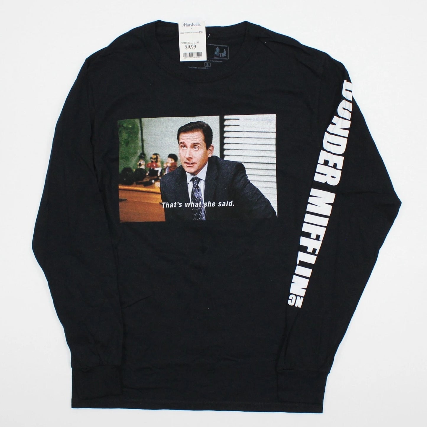 The Office Michael Scott Thats What She Said T-Shirt Adult S Small Long Sleeve