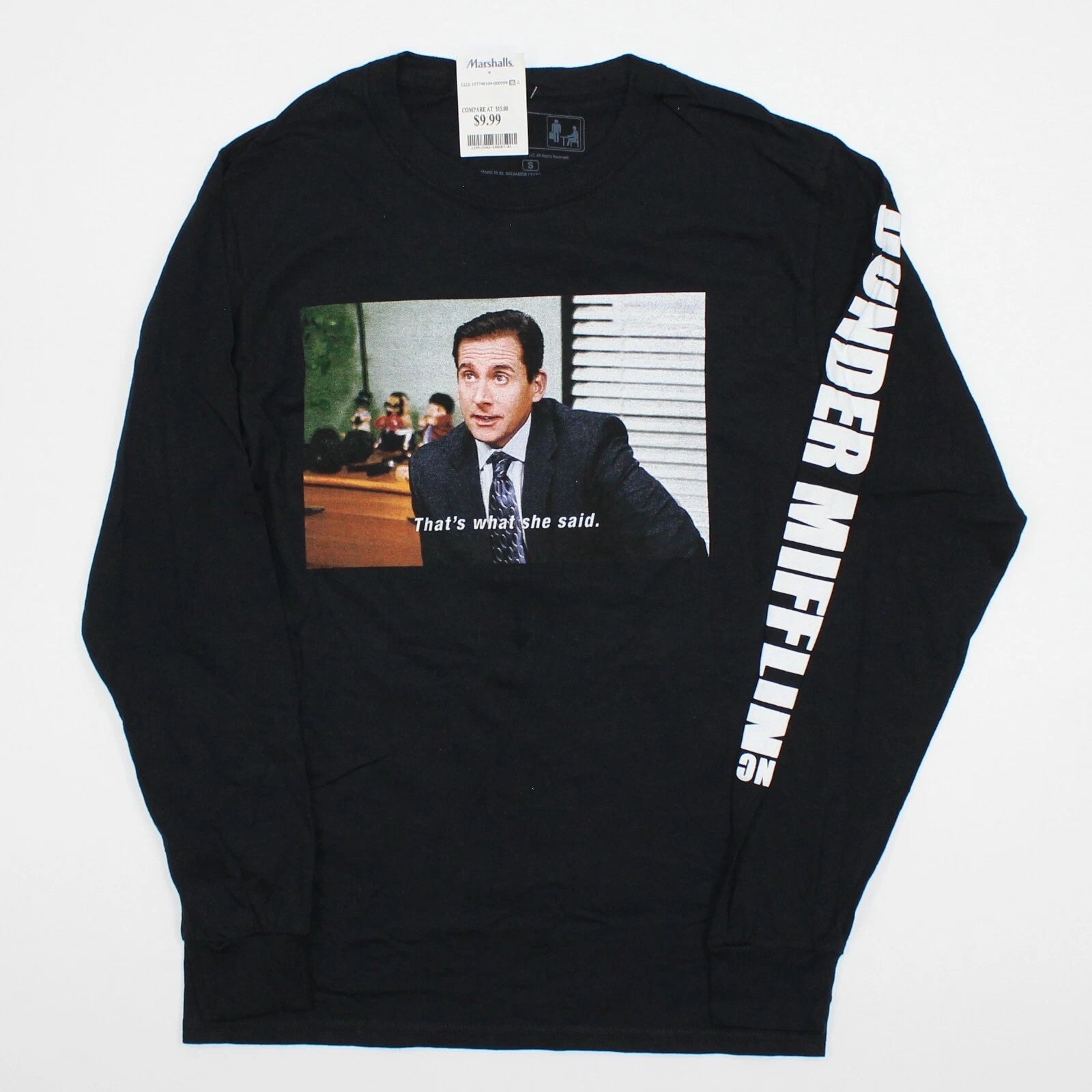 The Office Michael Scott Thats What She Said T-Shirt Adult S Small Long Sleeve