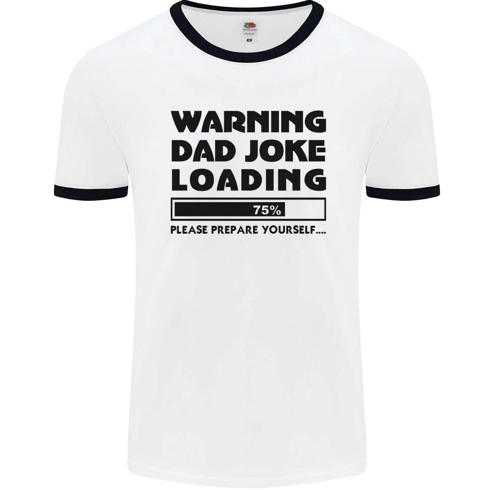 Warning Dad Joke Loading Fathers Day Funny Mens Ringer T-Shirt