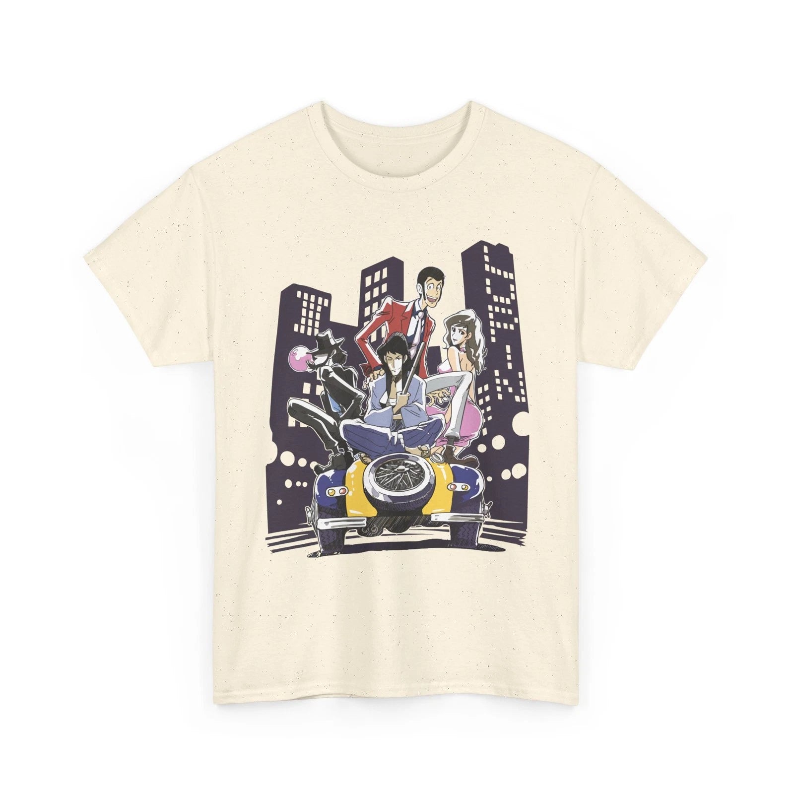 T-shirt Lupin the Third with Jigen, Goemon and Fujiko 100% cotton S-XL unisex