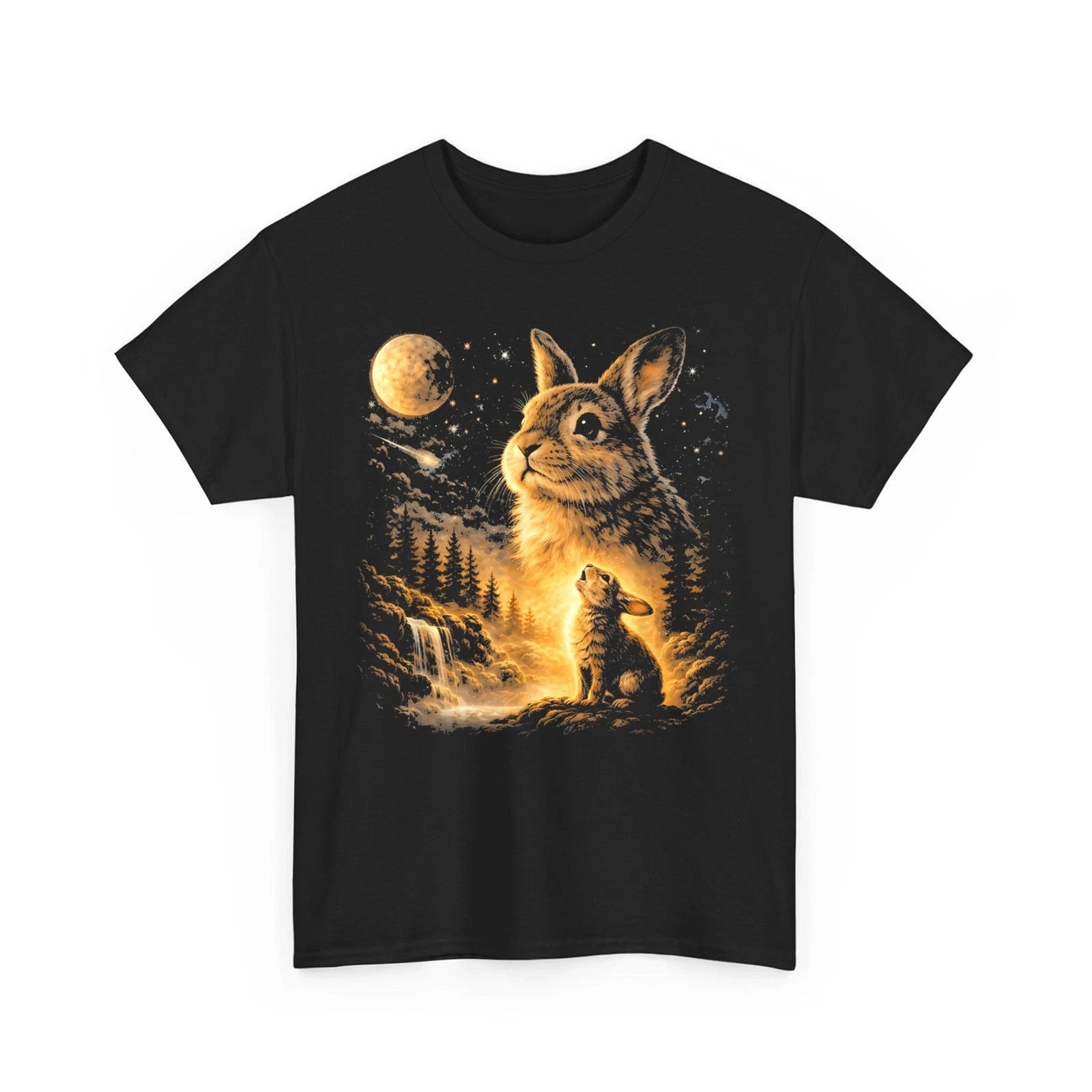 Bunny Howling to The Moon Vintage 90s Rabbit Animal Easter Day Unisex T-Shirt