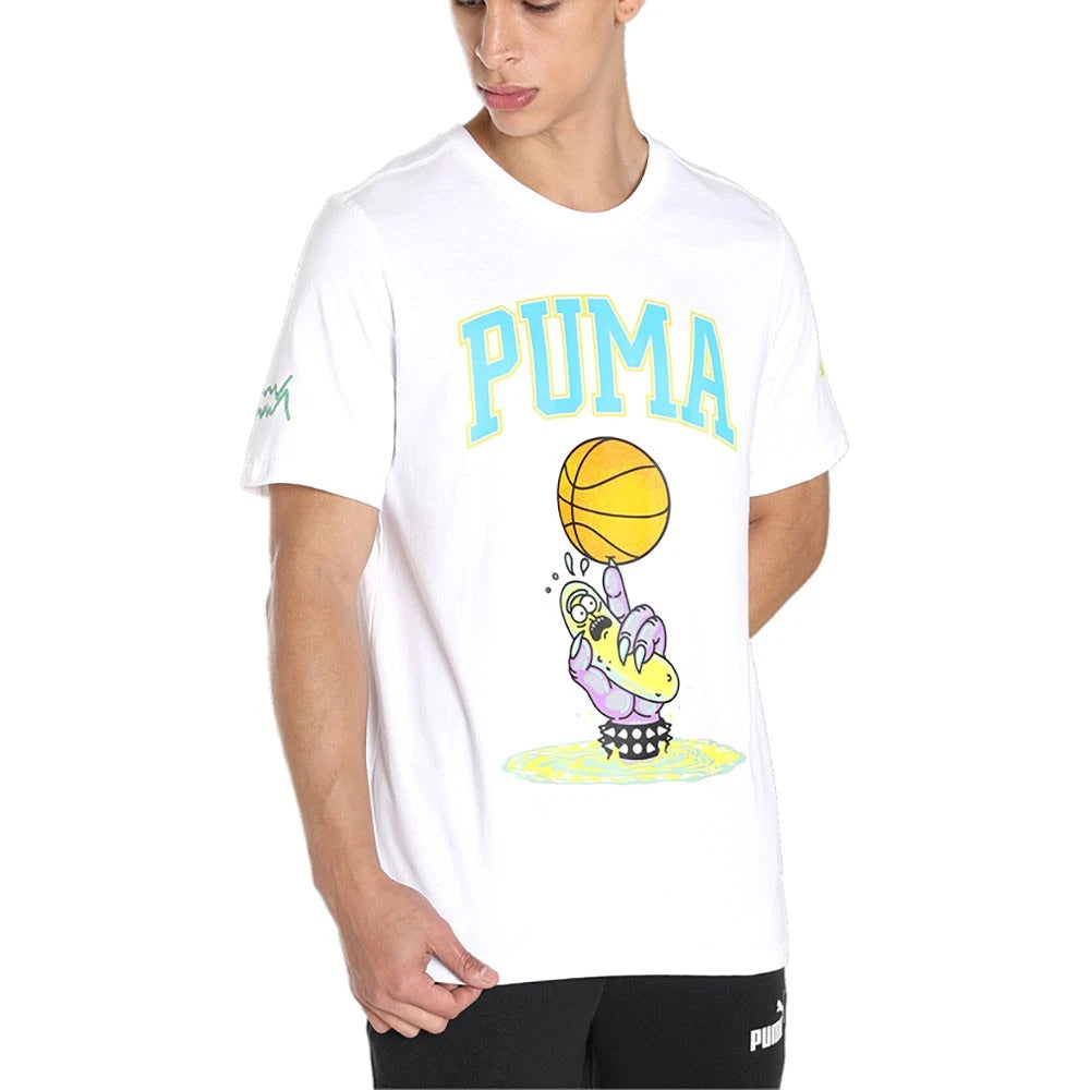 PUMA  X Rick And Morty Pickle Crew Neck Short Sleeve T-Shirt Mens Size L  Casual