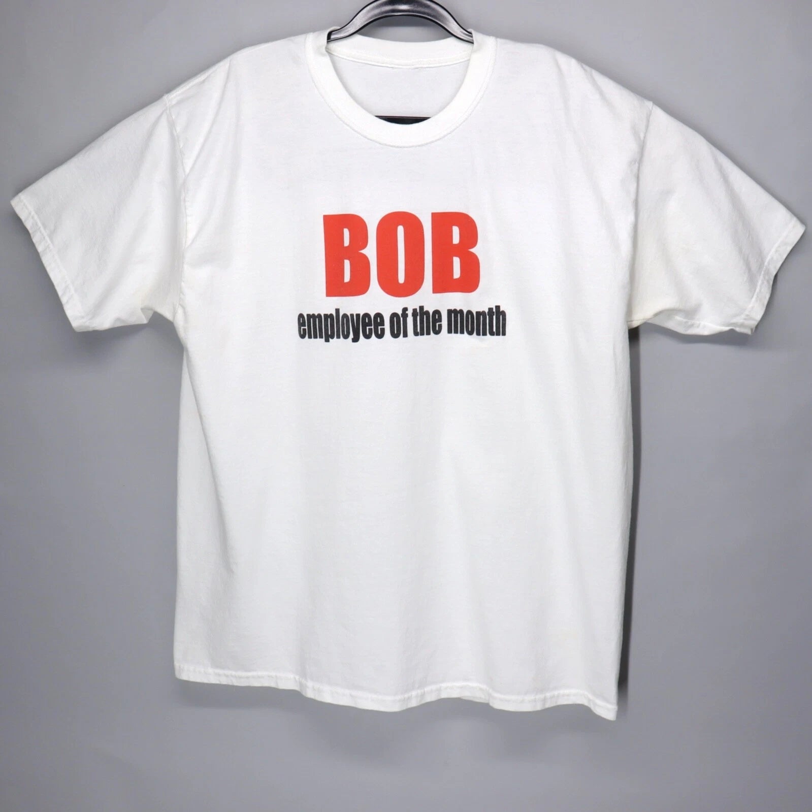 Vintage BOB Employee Of The Month T Shirt Mens Size 3XL White Funny