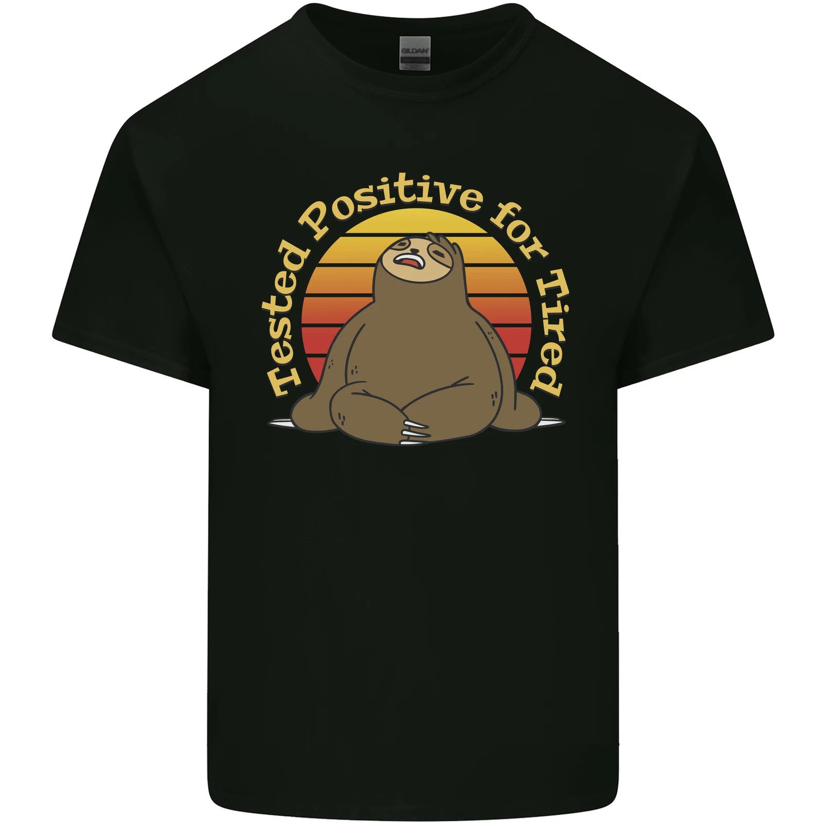 Sloth Tested Positive For Tired Funny Lazy Mens Light Cotton T-Shirt