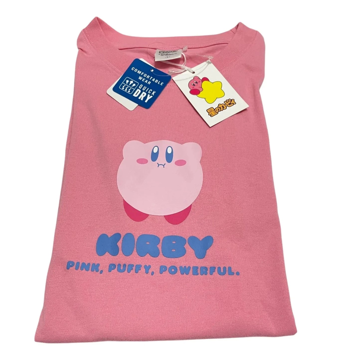 Kirby of the Stars "Pink Puffy Powerful" T-Shirt - Kawaii Japan Graphic Tee