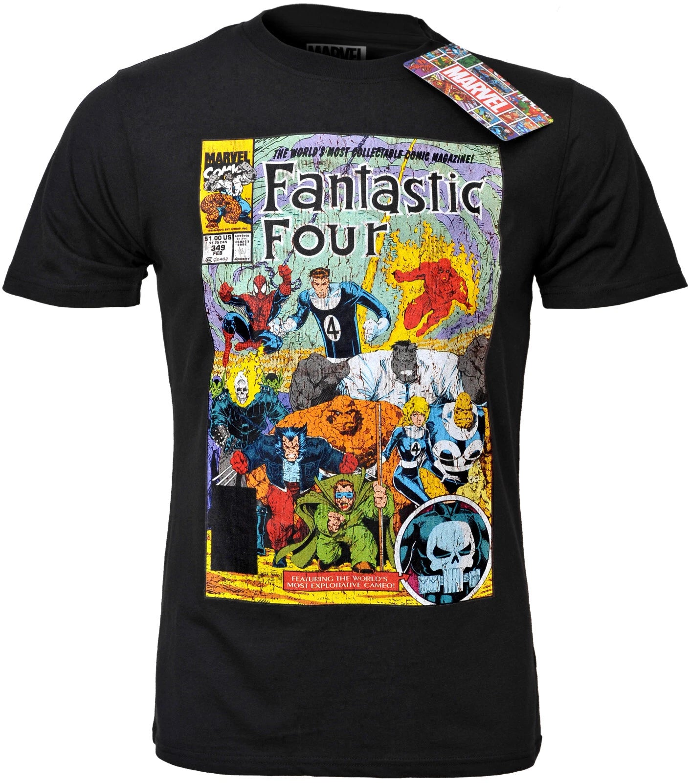 Official Fantastic Four T Shirt Number 349 Marvel Comic Book Cover New S To 2XL