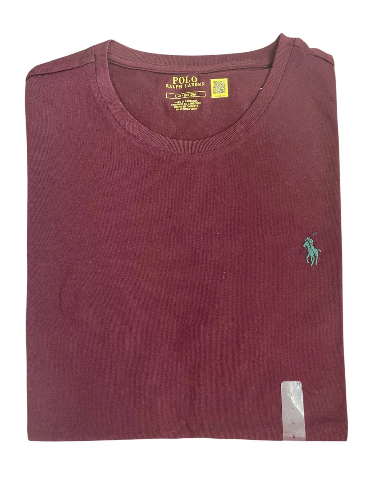 Polo Ralph Lauren T Shirt Crewneck Mens Classic Fit Long Sleeve Solid SZ S-M