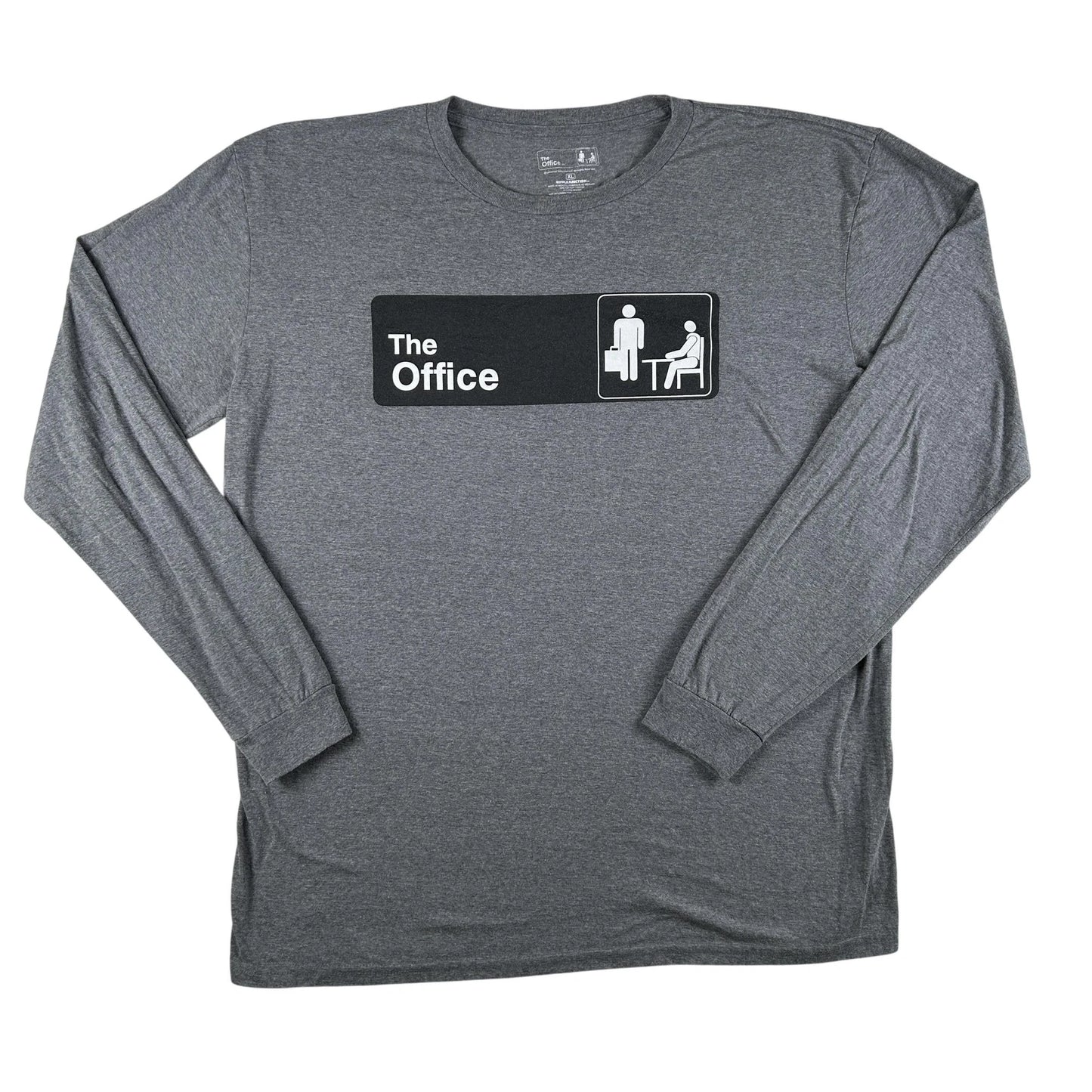 The Office Shirt Mens XL Gray Long Sleeve Ripple Junction Graphic Logo Tee
