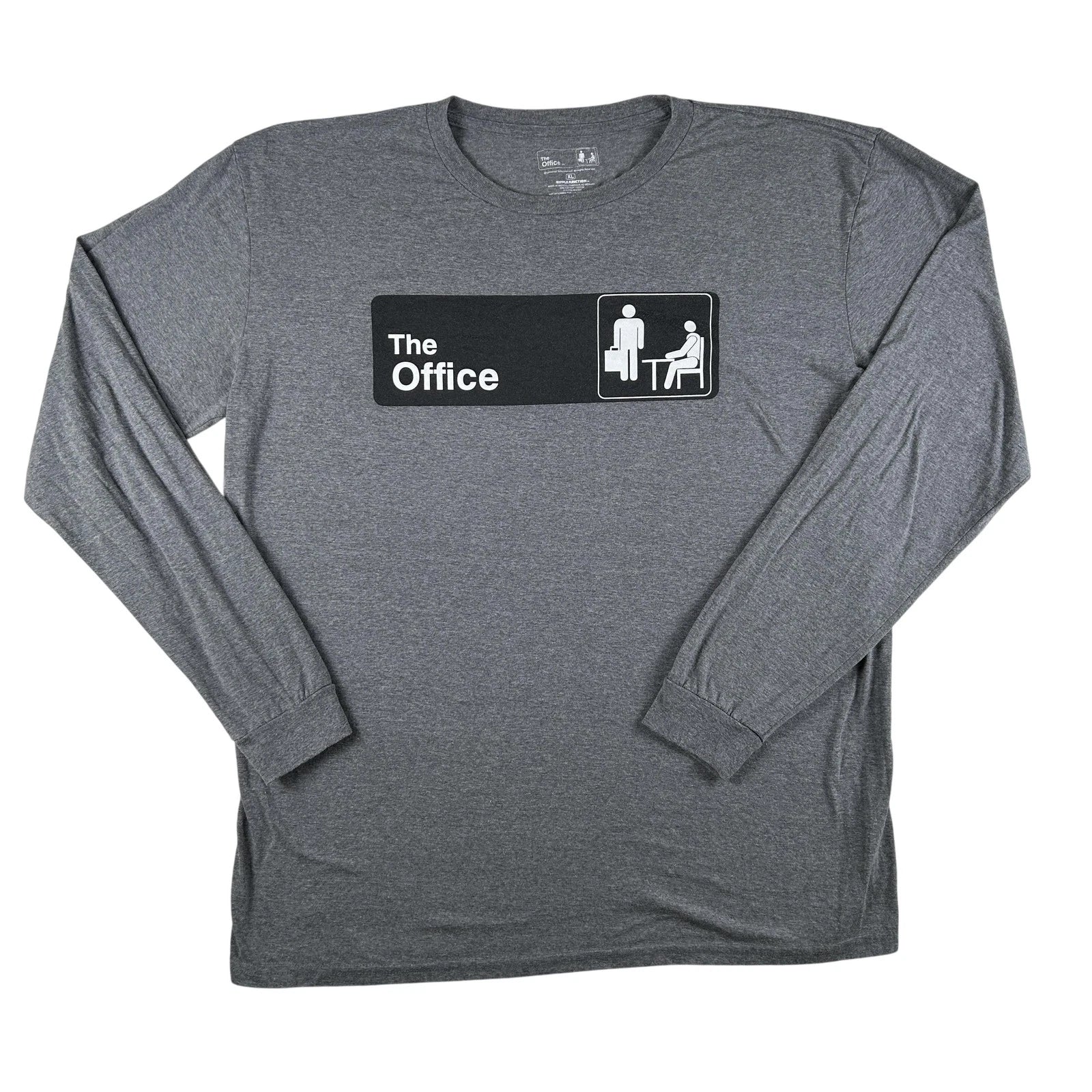 The Office Shirt Mens XL Gray Long Sleeve Ripple Junction Graphic Logo Tee
