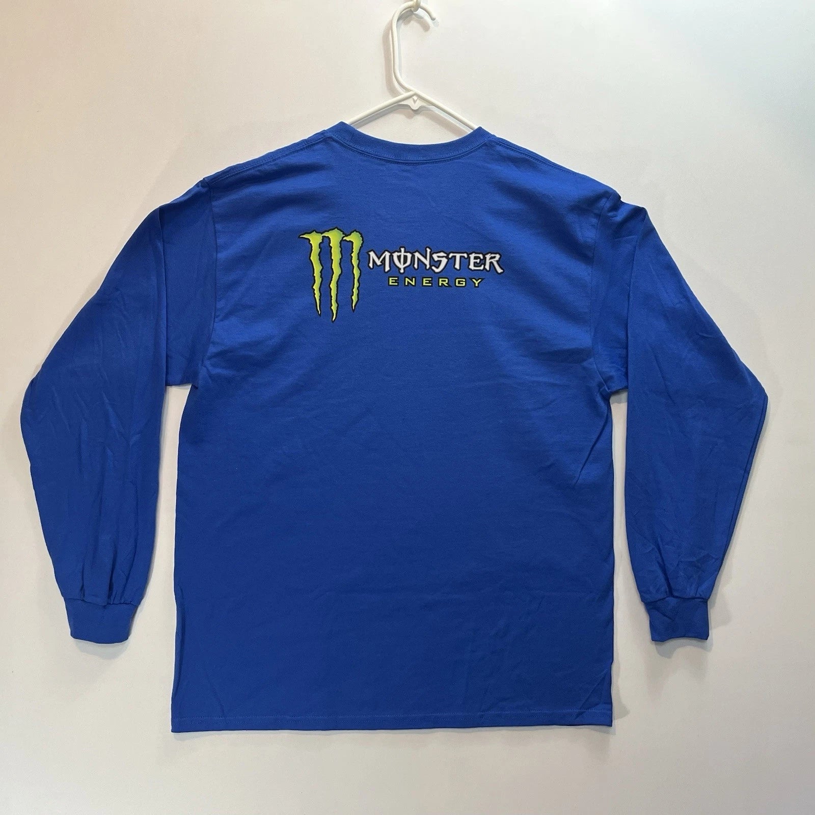 Monster Energy Double Sided Long Sleeve Blue T-Shirt (Adult Sizes) New Condition