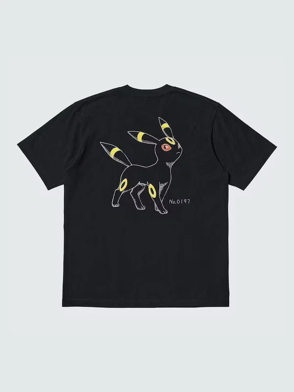 UNIQLO POKEMON Black Umbreon T shirt Japanese Japan Anime Tcg card US L Large