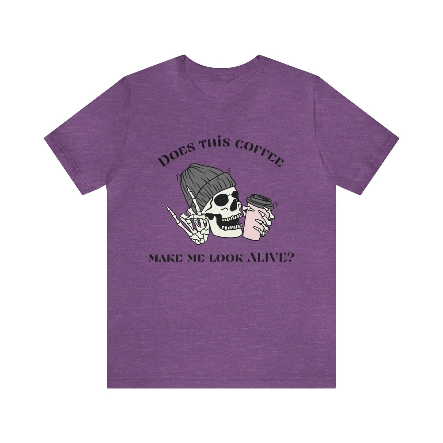 Funny Coffee Shirts - Skeleton - Caffeine - Unisex Jersey Short Sleeve Tee