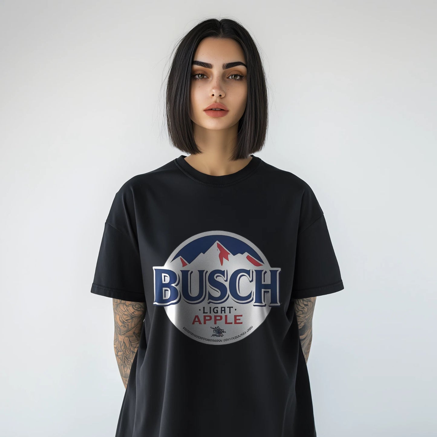 Busch Light Apple T-Shirt – Funny Beer Logo Graphic Tee A293