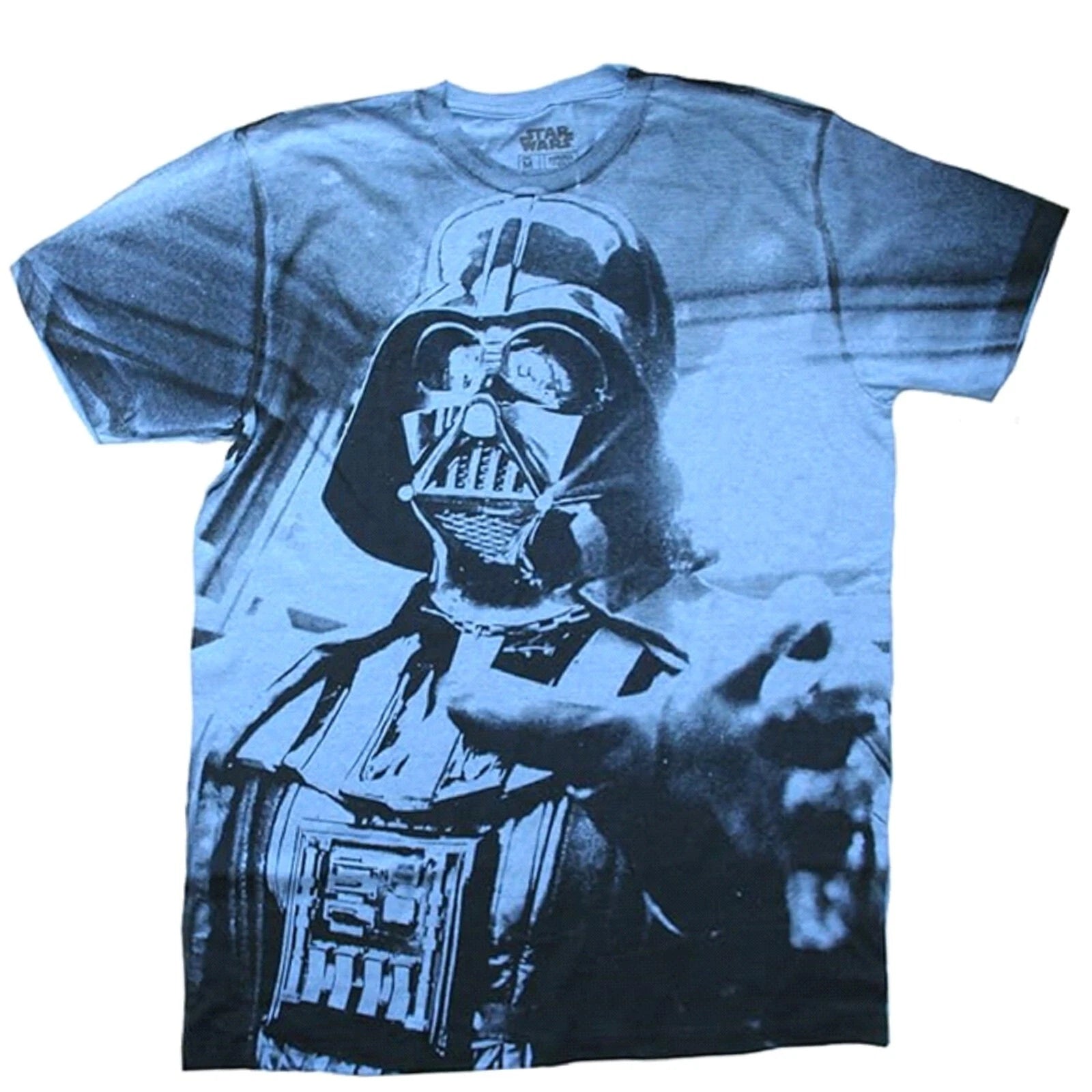 Star Wars Hand Of Vader Men's Black/Blue Graphic Print T-Shirt - NWT