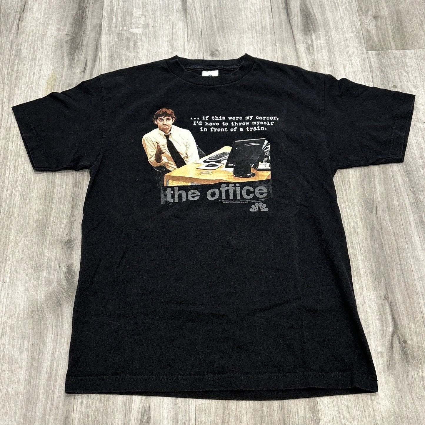 Vintage The Office Jim Halpert Promo T-Shirt Size M  Black Y2K -  NBC