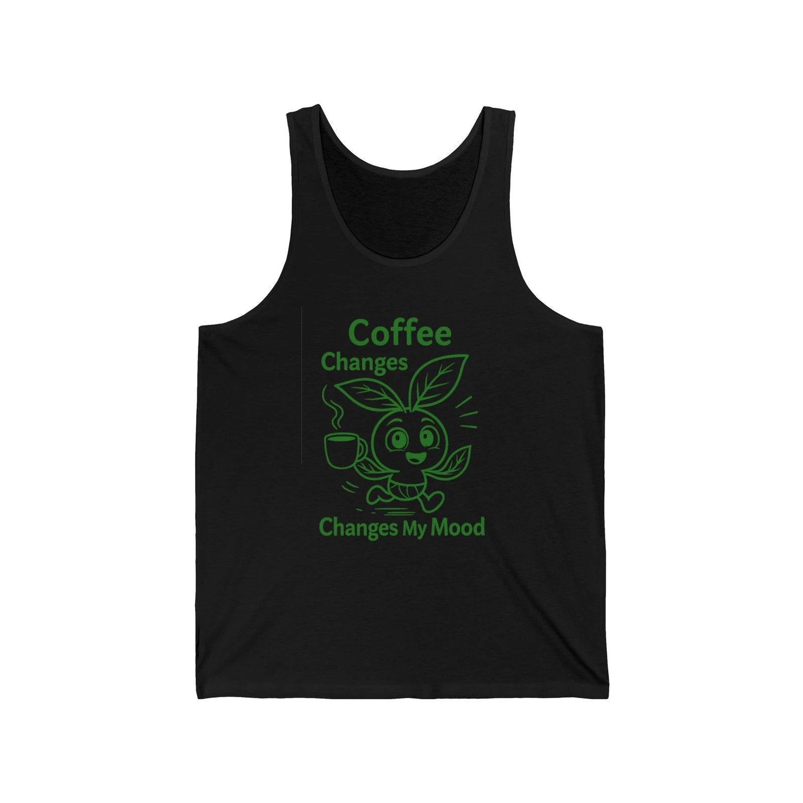 Jersey Tank Top, Funny Gift for Coffee Lovers, Summer Essential, Casual Wear.